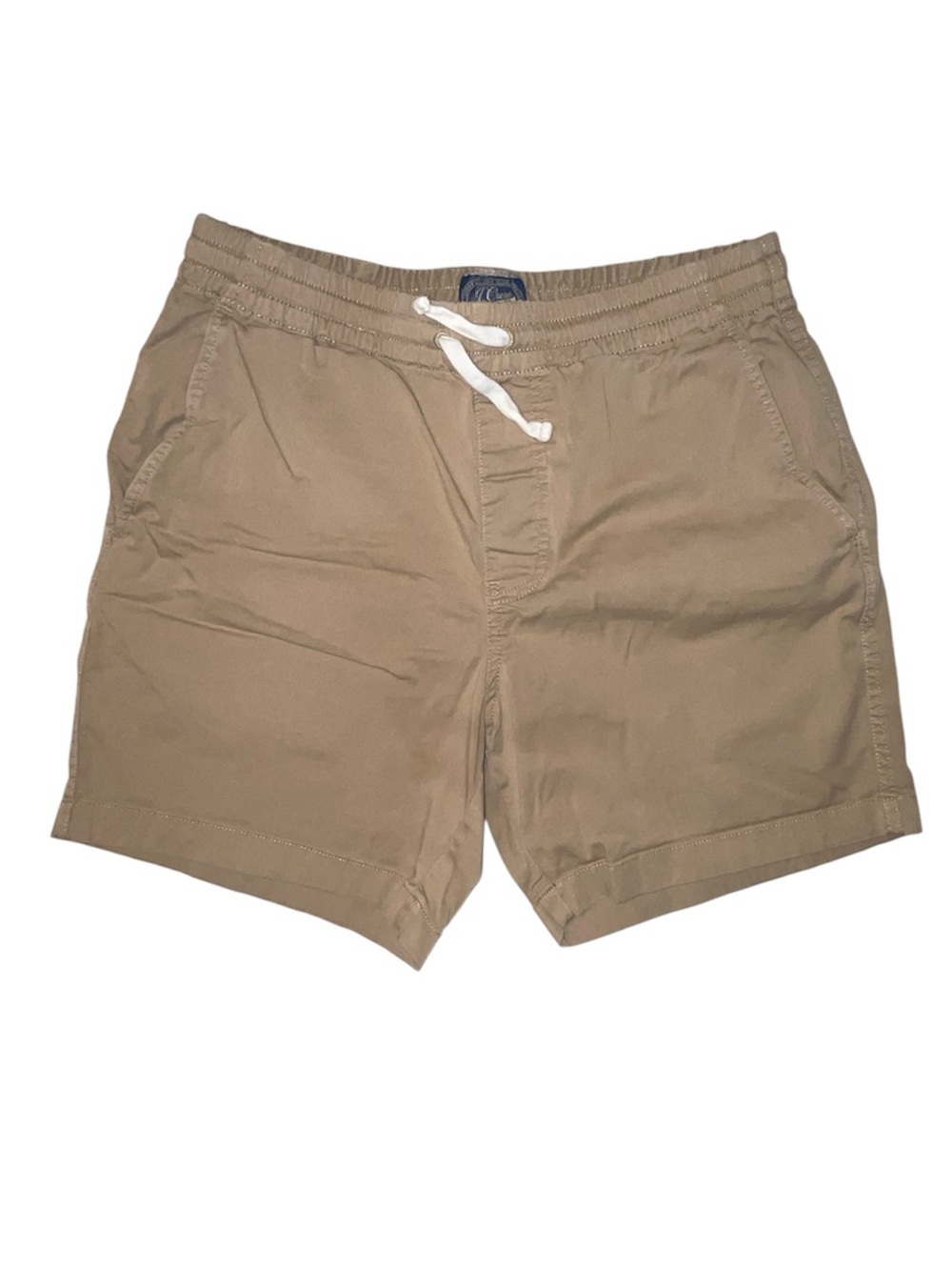 J. Crew Tan Khaki Shorts Drawstring waist Pockets Size Small